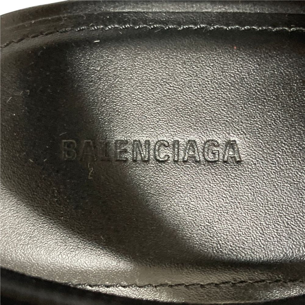 Balenciaga Logo Print Round Sandals Black Spring Summer — view 6