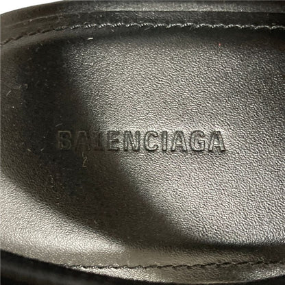 Balenciaga Logo Print Round Sandals Black Spring Summer — view 6