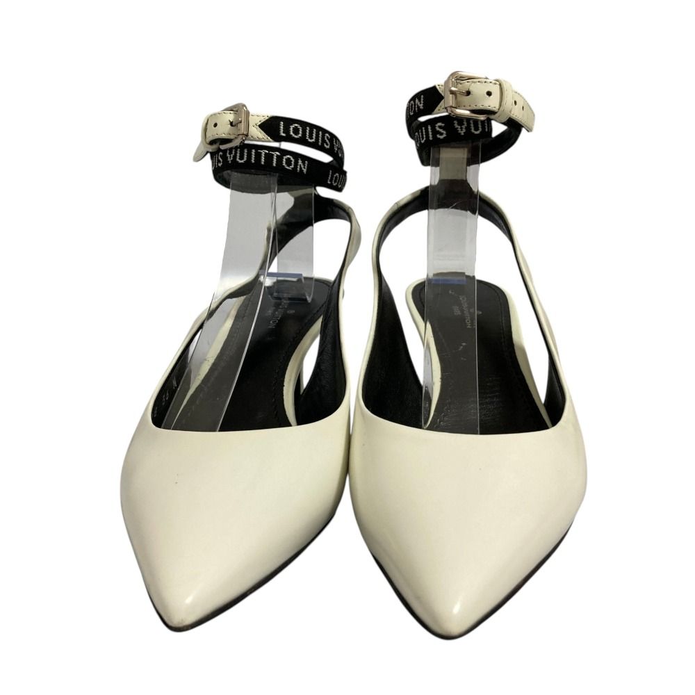 Louis Vuitton Leather Ankle Strap Pointed Toe Pumps White Spring Summer Fall — view 2