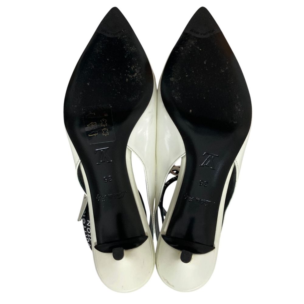 Louis Vuitton Leather Ankle Strap Pointed Toe Pumps White Spring Summer Fall — view 6
