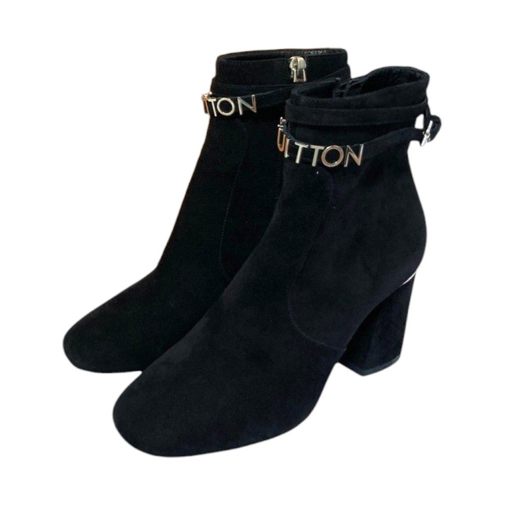 Louis Vuitton Callback Line Suede Short Boots Black Autumn Winter
