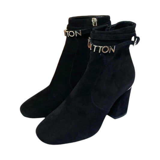 Louis Vuitton Callback Line Suede Short Boots Black Autumn Winter
