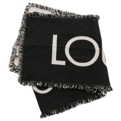 Louis Vuitton Echarpe Team Cashmere Wool Scarf Shawl Black — view 3