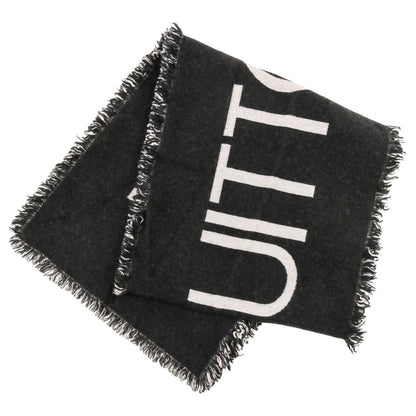 Louis Vuitton Echarpe Team Cashmere Wool Scarf Shawl Black — view 4