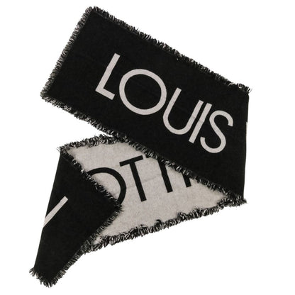 Louis Vuitton Echarpe Team Cashmere Wool Scarf Shawl Black