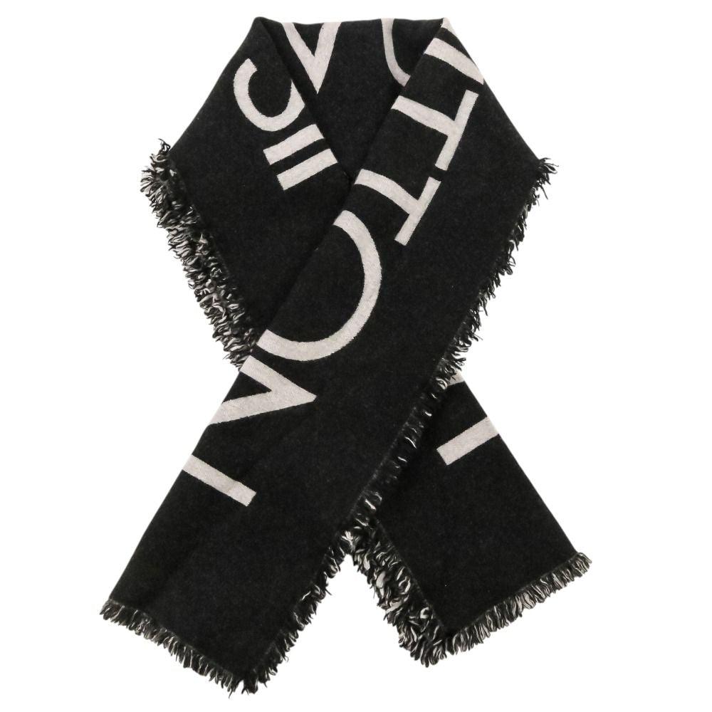 Louis Vuitton Echarpe Team Cashmere Wool Scarf Shawl Black — view 5