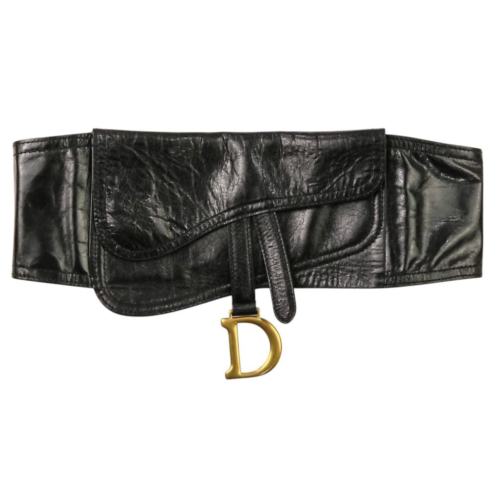 Dior Saddle Belt Leather Black — view 2