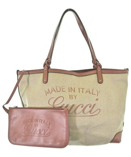 Gucci Craft Tote Bag Beige