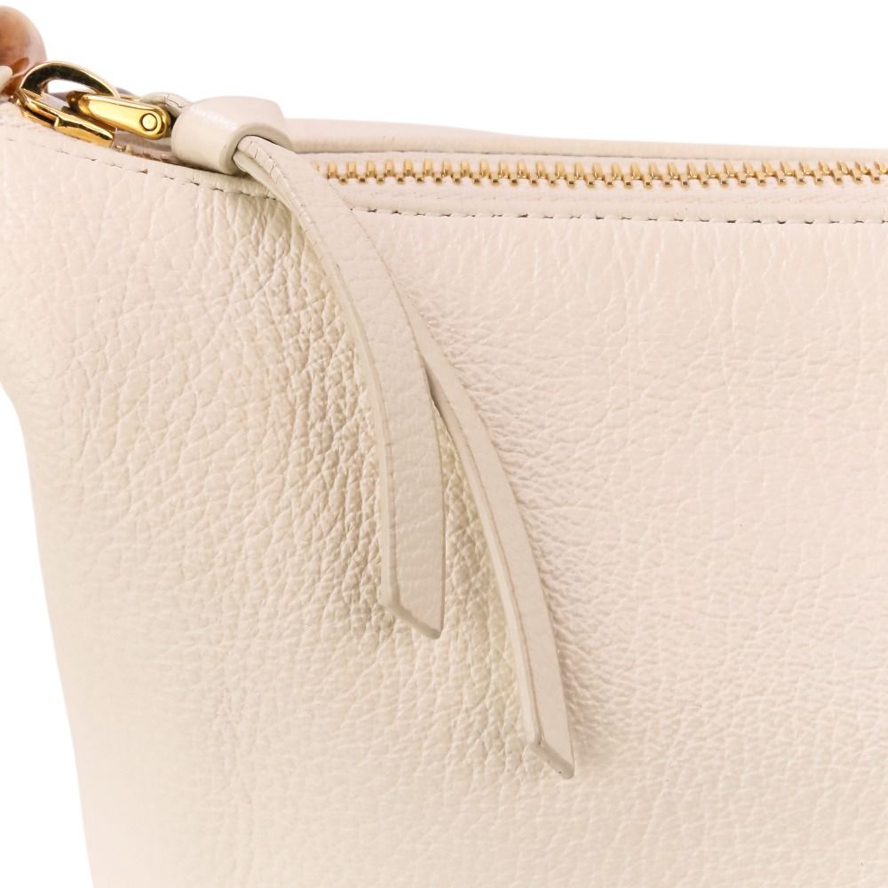Miu Miu Spirit Madras Leather Amber Pattern Plastic Chain Handbag White — view 6