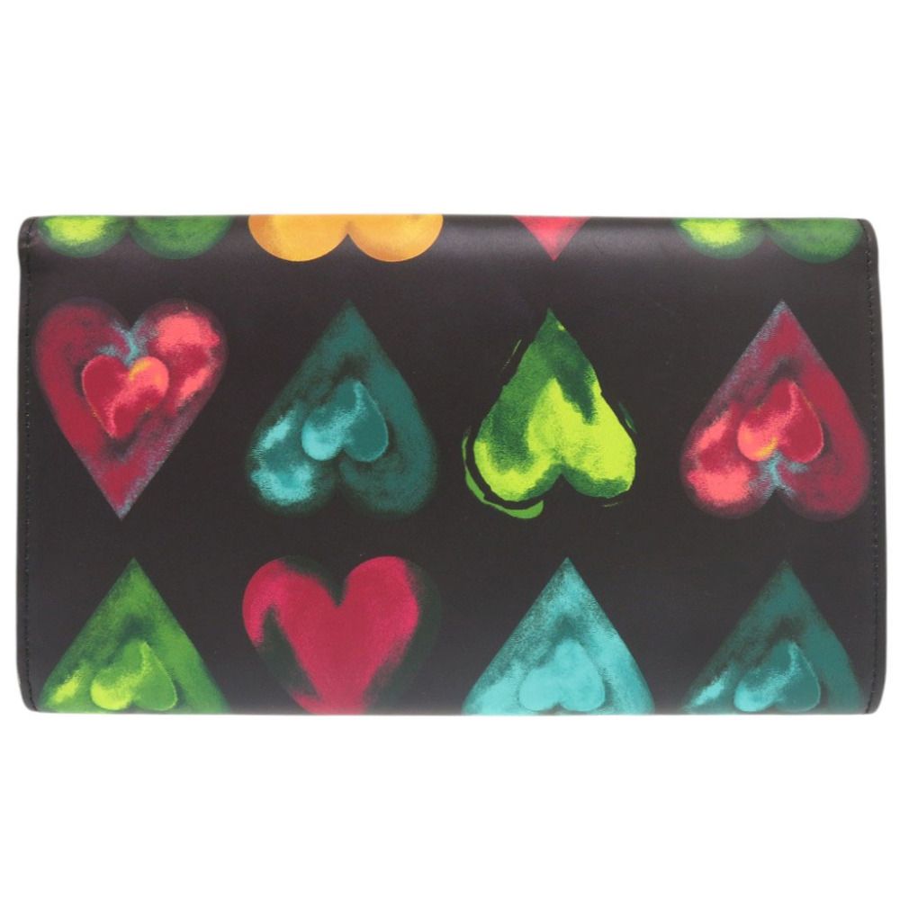 Versace Medusa Heart Leather Black Multicolor Chain Wallet Shoulder Bag — view 2