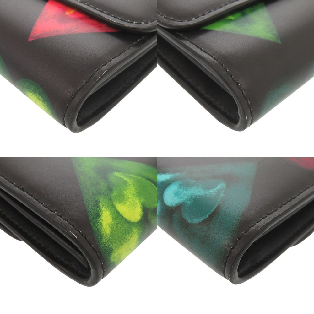 Versace Medusa Heart Leather Black Multicolor Chain Wallet Shoulder Bag — view 3