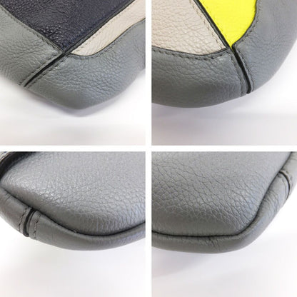 Loewe Puzzle Sling Belt Bag Calfskin Nylon Gray Black Yellow — view 5