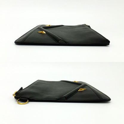 Fendi Clutch Bugs Eye Monster Leather Black Second — view 4