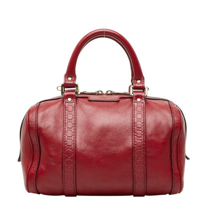 Gucci Micro Guccissima Mini Boston Bag Red Leather