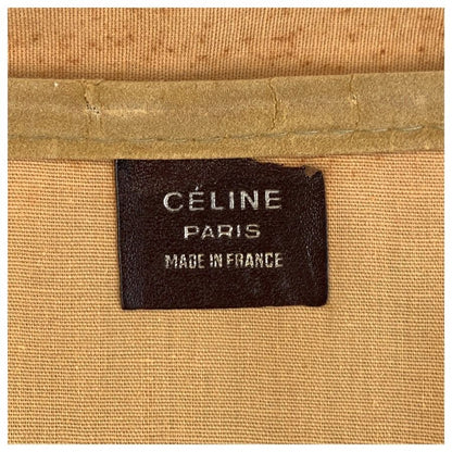 Celine C Macadam Boston Bag Brown Gold Canvas — view 3