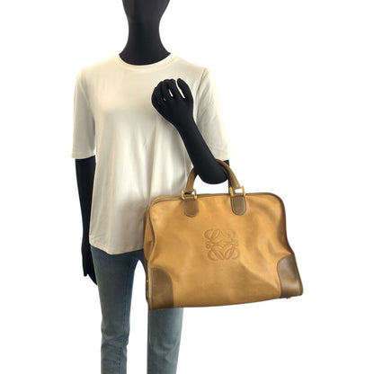 Loewe Anagram Amazona 40 Boston Bag Beige Leather — view 7