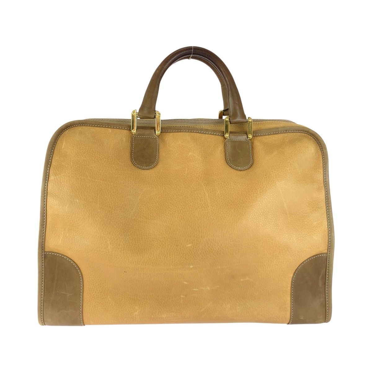 Loewe Anagram Amazona 40 Boston Bag Beige Leather — view 2
