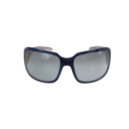 Chanel CC Logo Sunglasses Blue Silver Gray Acetate Metal Eyewear — view 2