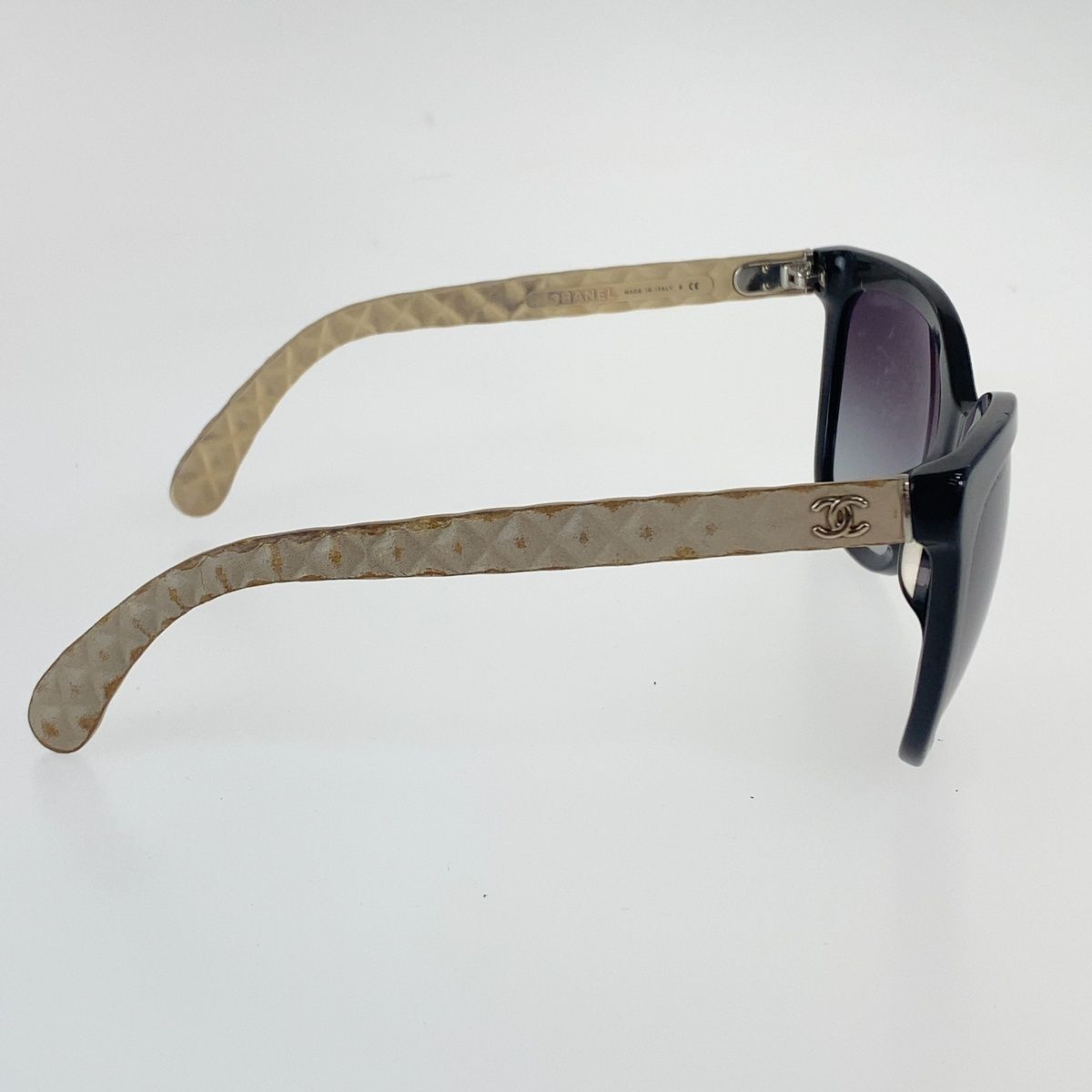 Chanel CC Logo Sunglasses Black Pink Beige Acetate Eyewear — view 5