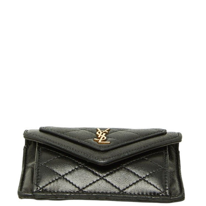 Saint Laurent Cassandra Gaby Card Case Black Lambskin — view 3