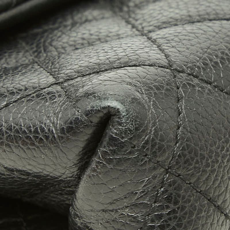 Chanel Uniform 2.55 Quilted Pouch Black Silver Leather — view 5
