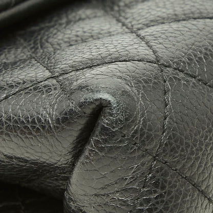 Chanel Uniform 2.55 Quilted Pouch Black Silver Leather — view 5