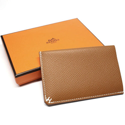 Hermes H Sellier Card Case Epsom Gold — view 4
