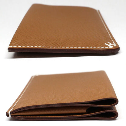 Hermes H Sellier Card Case Epsom Gold — view 5