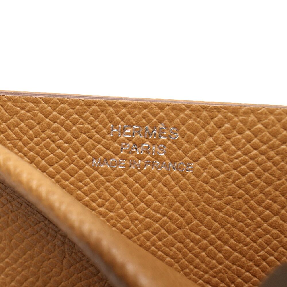 Hermes H Sellier Card Case Epsom Gold — view 6