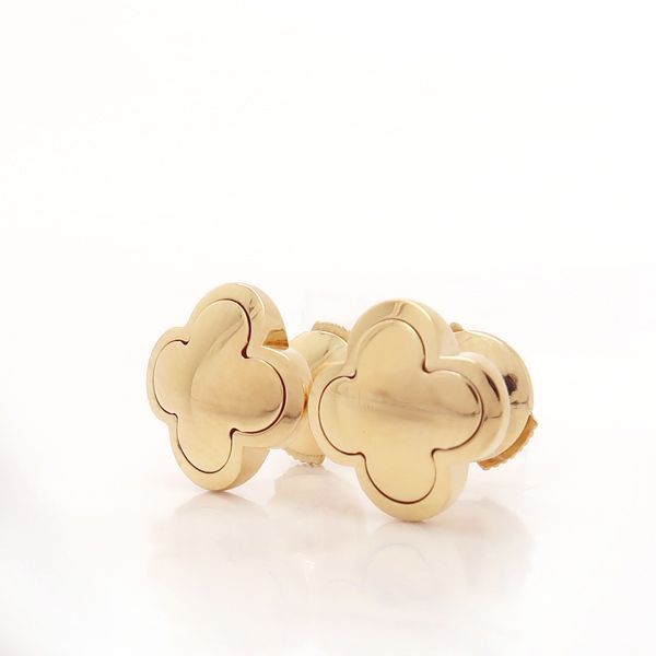 Van Cleef & Arpels Pure Alhambra Earrings 18K Yellow Gold Stud — view 4