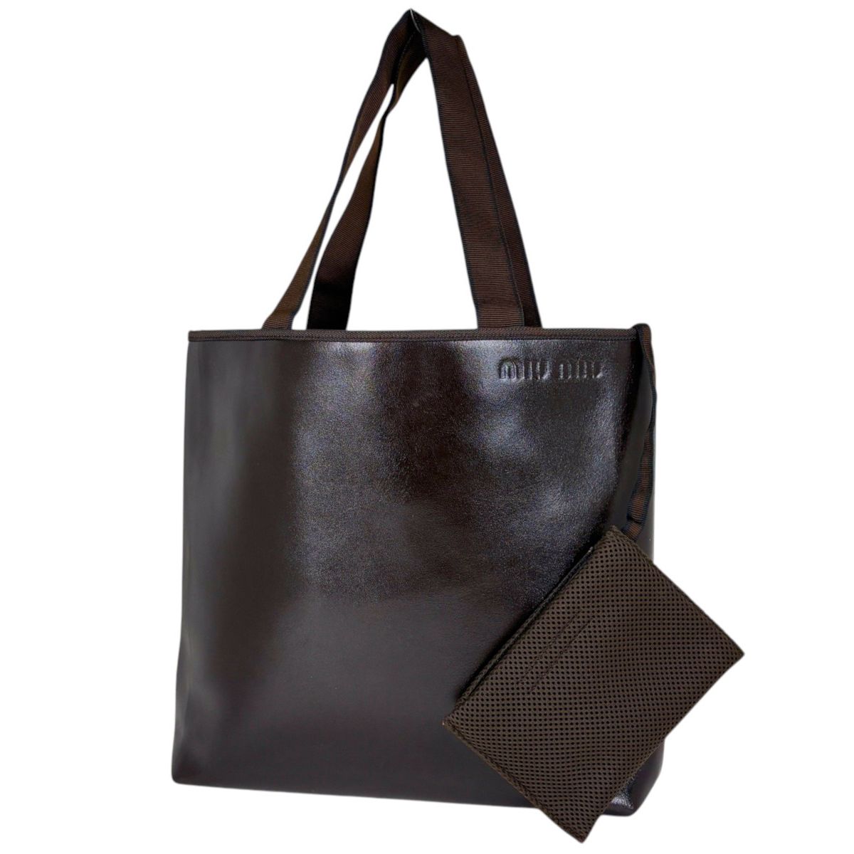 Miu Miu Tote Bag Leather Brown