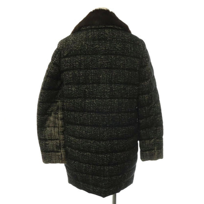 Moncler Seynet Down Coat Soutien Collar Wool Blend Max Slat Fur Middle Black 00 — view 2