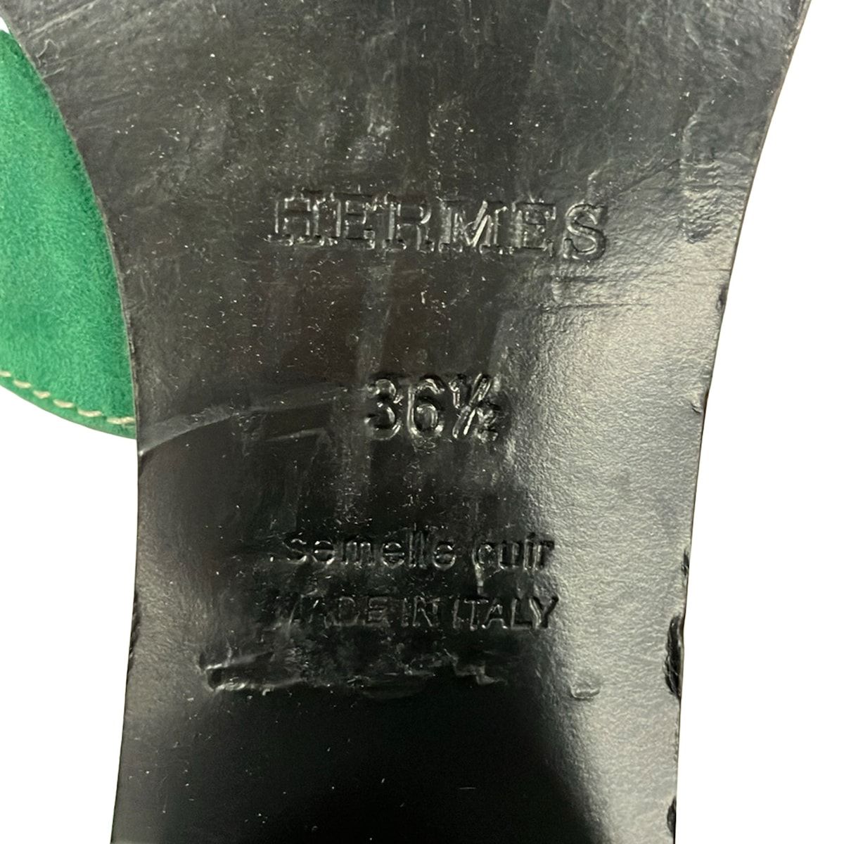 Hermes Sandals Herbe 60 Green — view 6