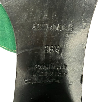 Hermes Sandals Herbe 60 Green — view 6