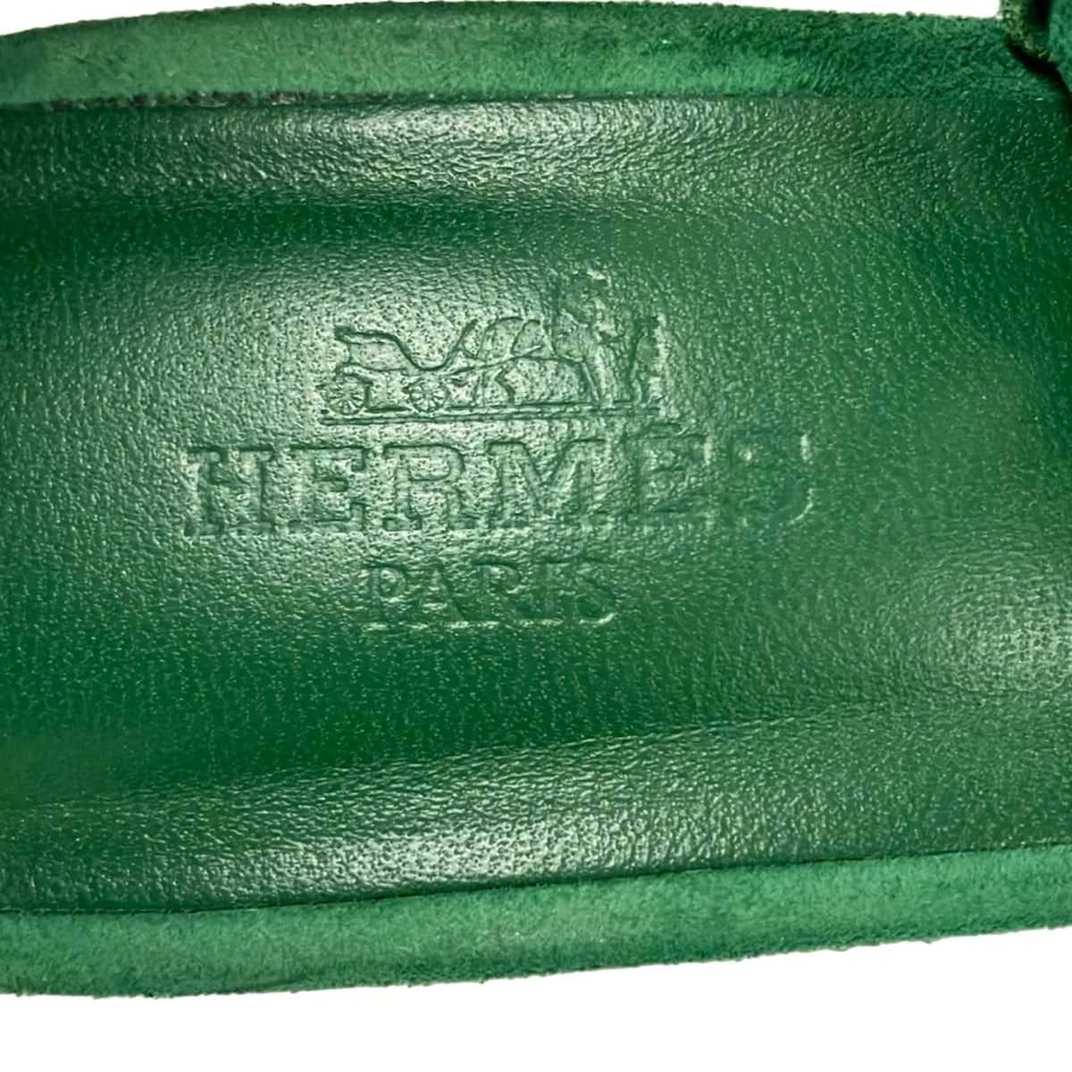 Hermes Sandals Herbe 60 Green — view 5
