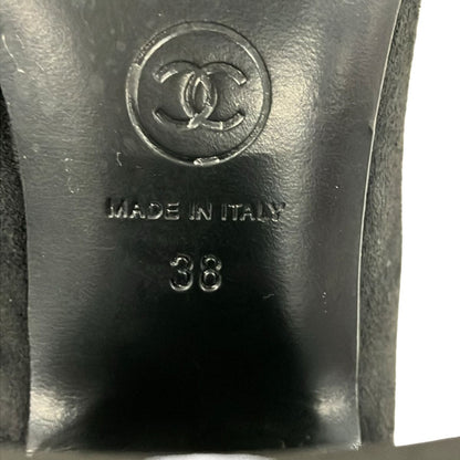 Chanel Short Boots Black CC Logo — view 6