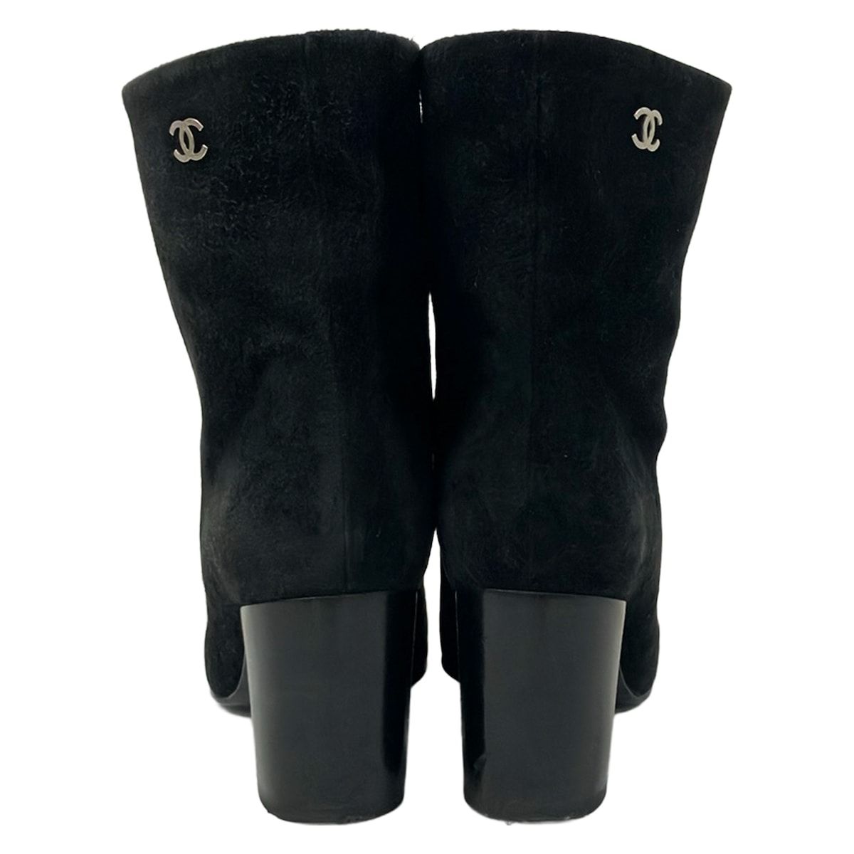 Chanel Short Boots Black CC Logo — view 3