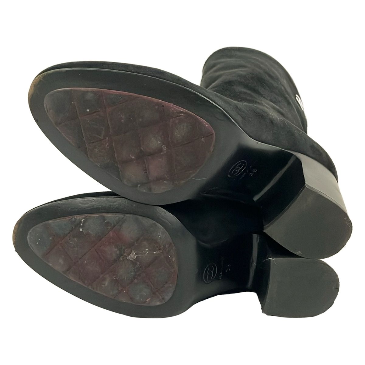 Chanel Short Boots Black CC Logo — view 4