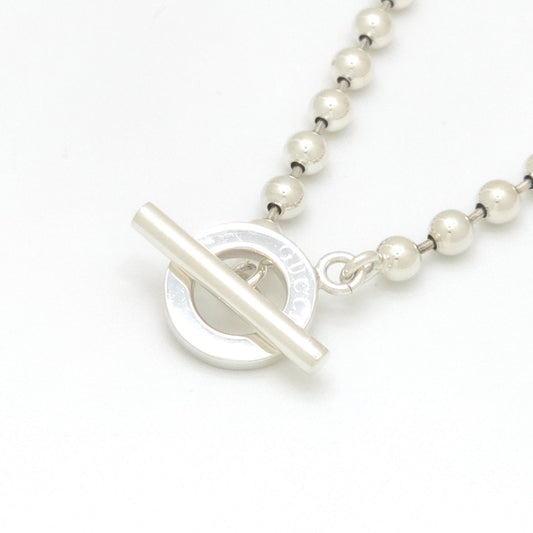 Gucci Ball Chain Necklace Toggle Mantel Sterling Silver