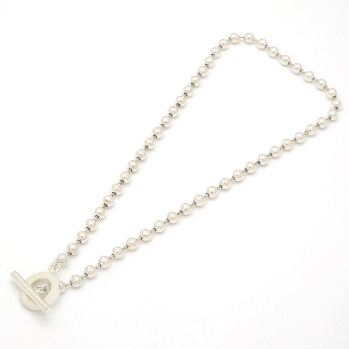 Gucci Ball Chain Necklace Toggle Mantel Sterling Silver — view 2