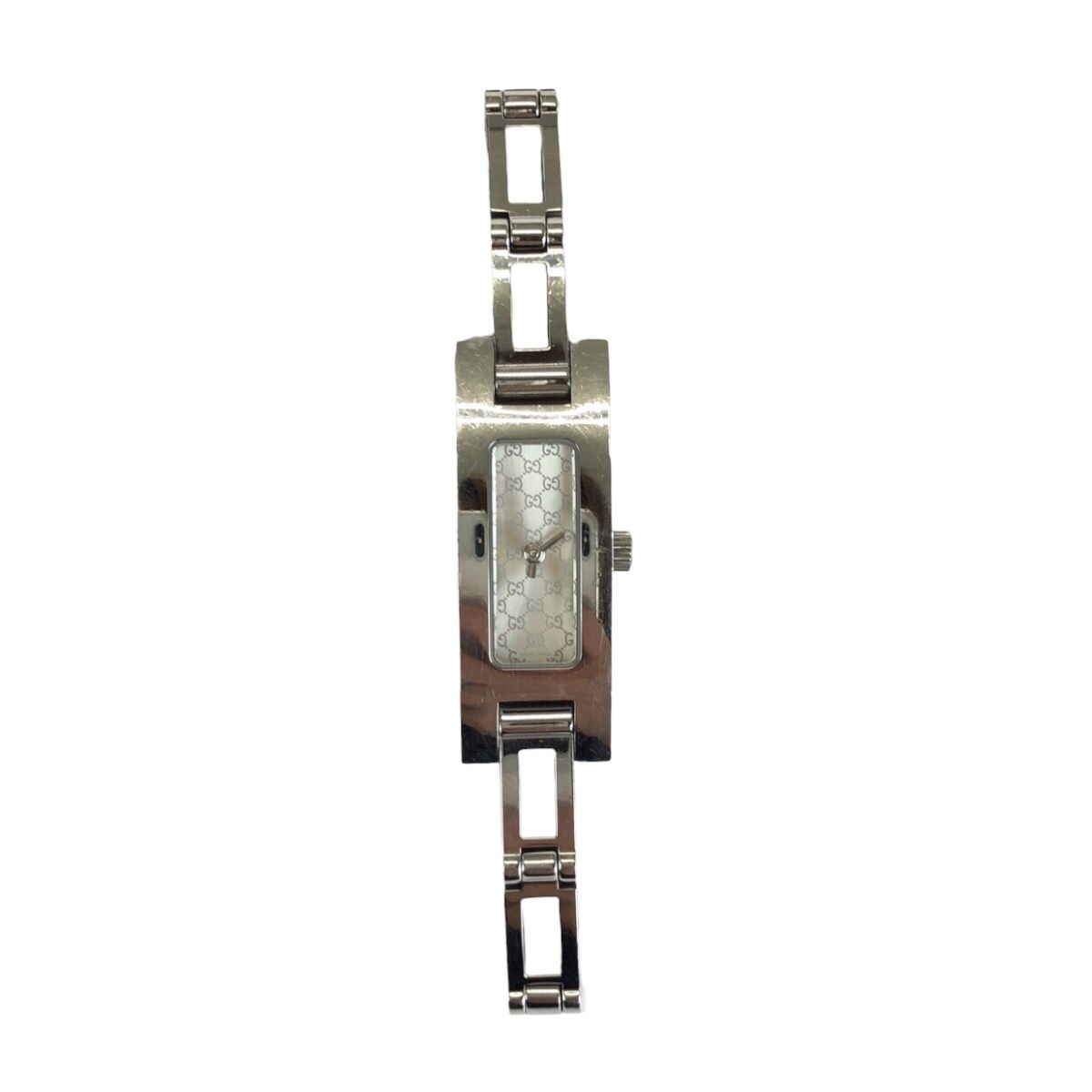 Gucci GG Pattern Bracelet Watch Silver Stainless Steel