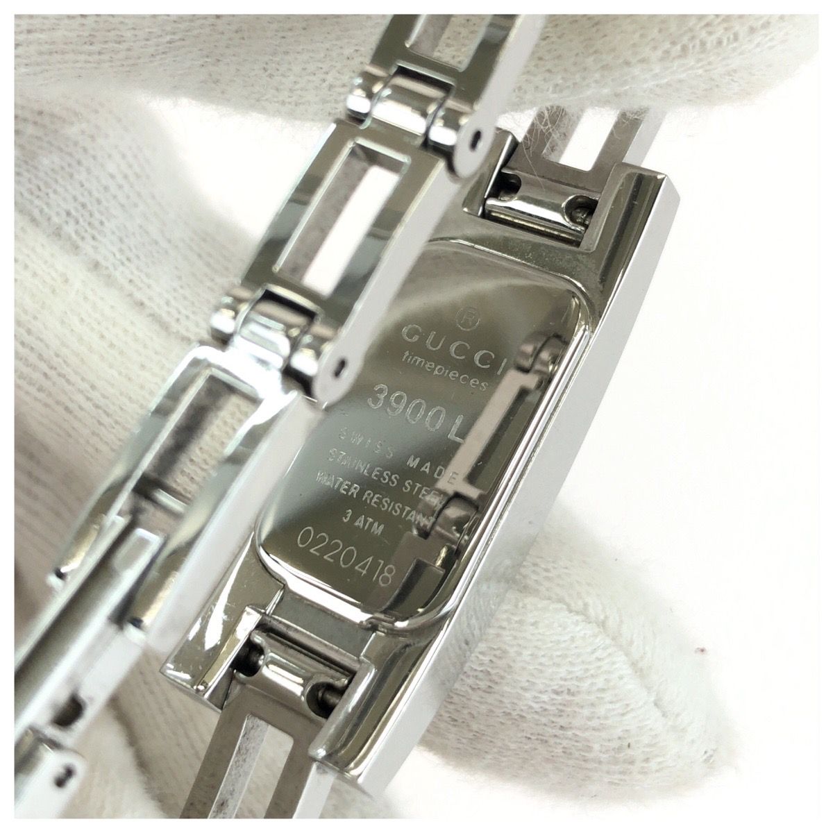 Gucci GG Pattern Bracelet Watch Silver Stainless Steel — view 2
