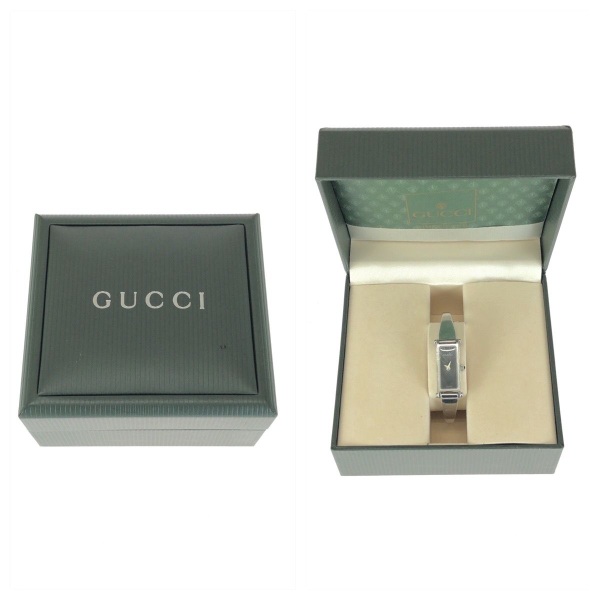 Gucci Bangle Watch Black Silver Stainless Steel — view 7