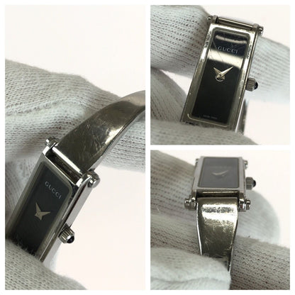 Gucci Bangle Watch Black Silver Stainless Steel — view 5