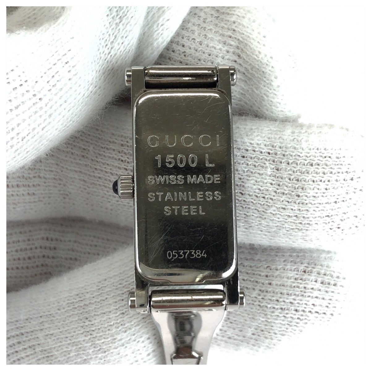 Gucci Bangle Watch Black Silver Stainless Steel — view 2