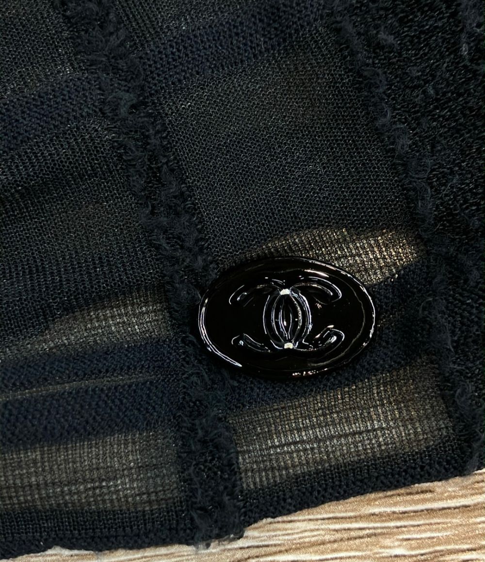 Chanel Sheer Long Sleeve Cardigan 38 — view 8