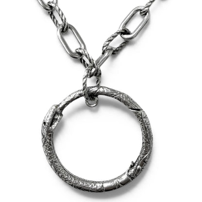 Gucci Ouroboros Chain Pendant Silver