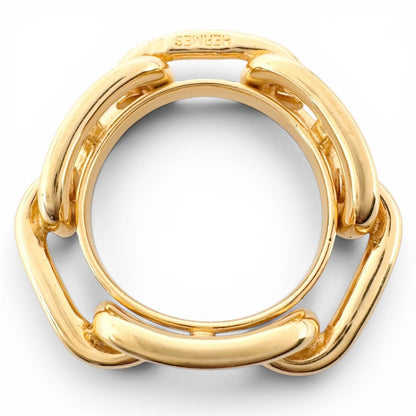 Hermes Legate Chain Motif Chaine D'ancre Scarf Closure Ring Gold — view 3