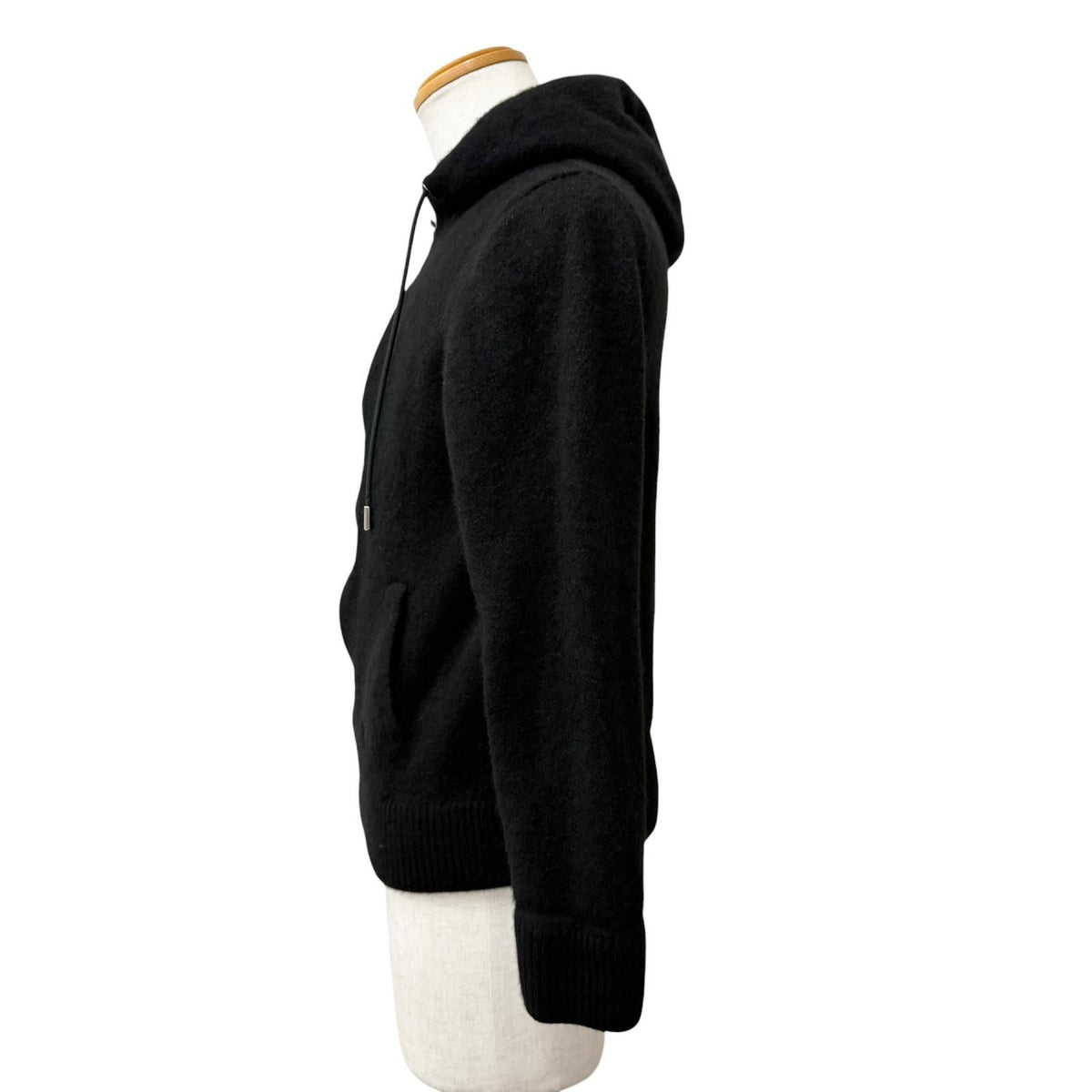 Dior Homme Cashmere 100% CD Logo Embroidery Zip Hoodie Black XXL — view 3