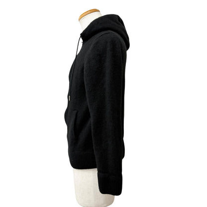 Dior Homme Cashmere 100% CD Logo Embroidery Zip Hoodie Black XXL — view 3